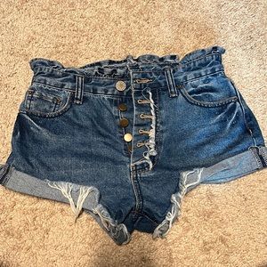 COPY - Paper bag jean shorts